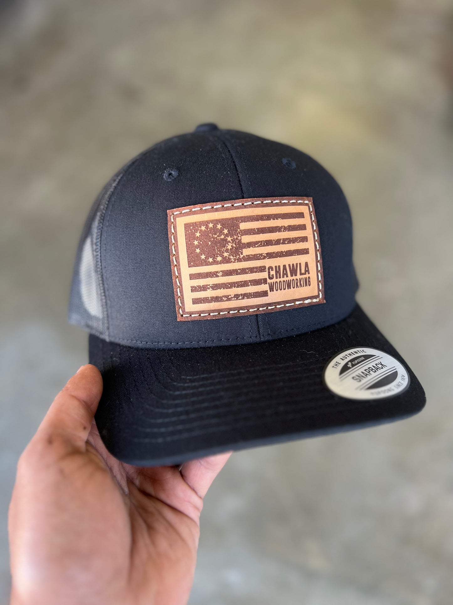 Leather Patch Logo Hat