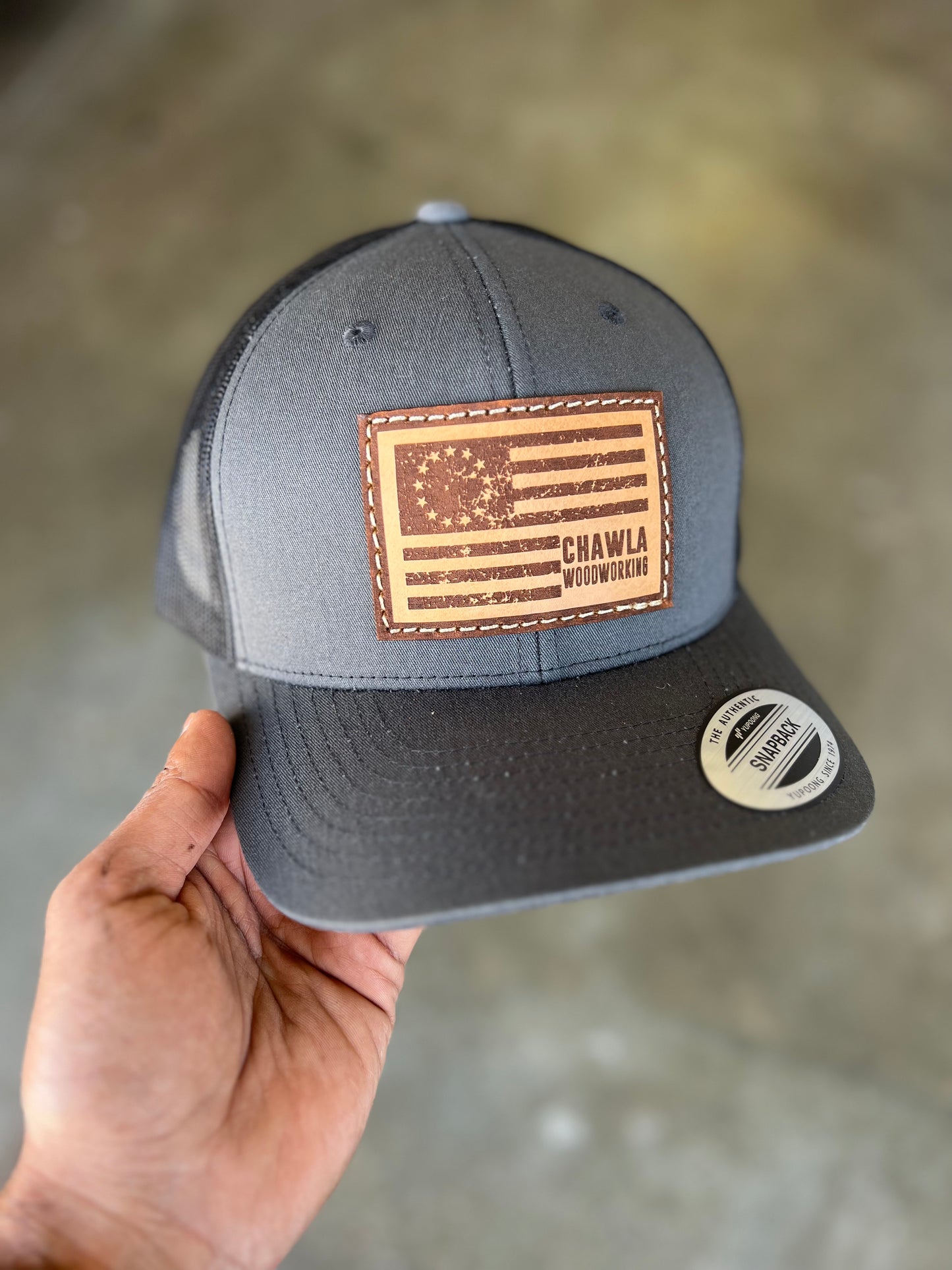 Leather Patch Logo Hat